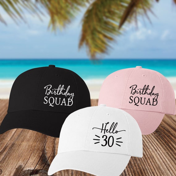 Girls Trip Birthday Hats for Women - Custom Birthday Hat for Her - Personalized Baseball Hats - Birthday Squad - 21, 30, 40, 50 - Any Age! Il_570xn