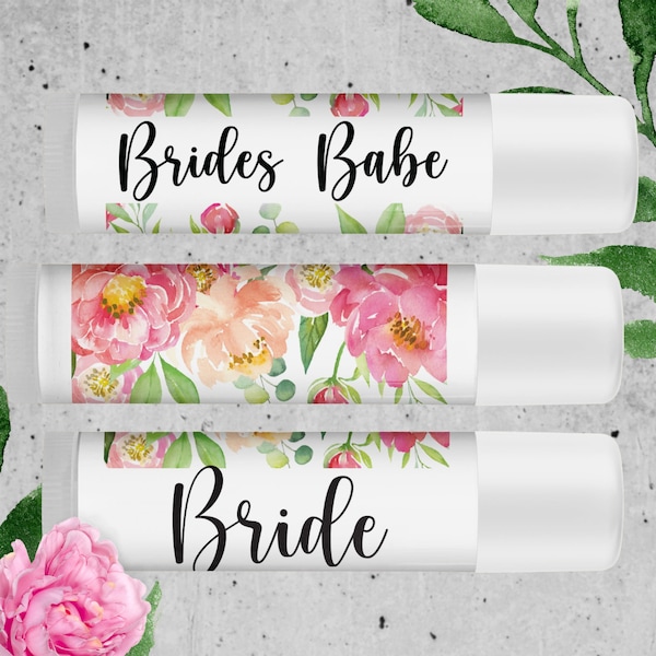 Floral Bridesmaid Lip Balm - Garden Bridal Shower Favors - Spring Wedding Shower Gift Bag Fillers - Floral Bachelorette Party Gifts