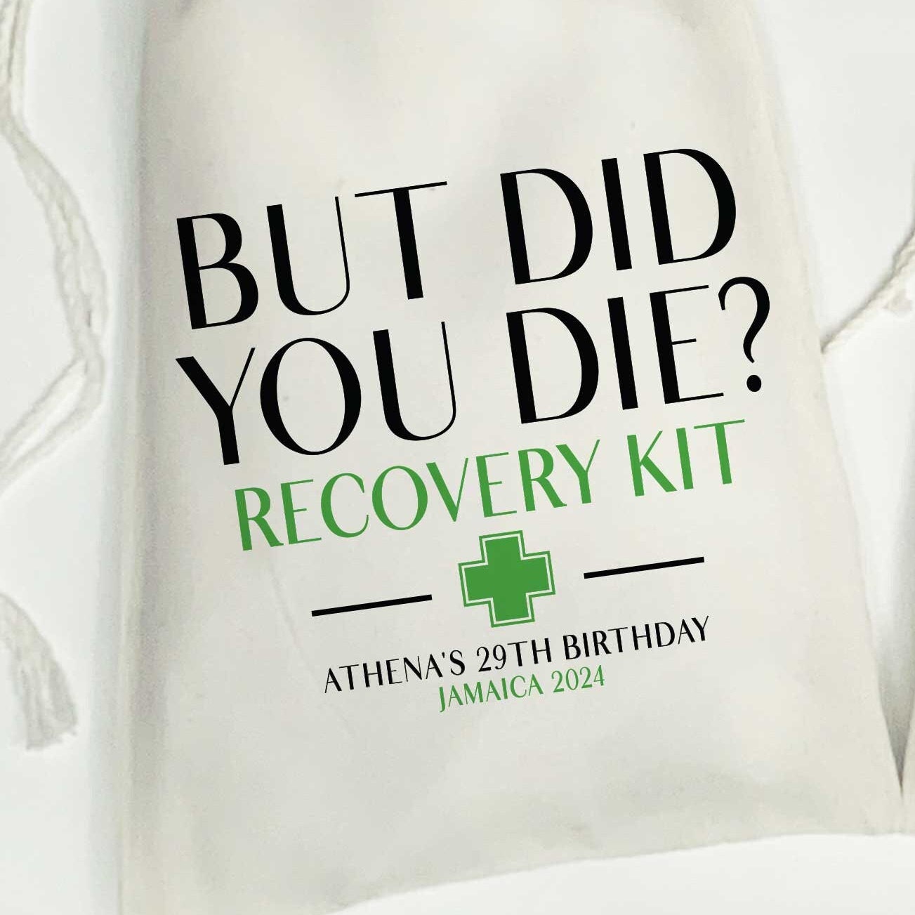 But Did You Die Recovery Kits - Individuelle Hangover Kit Taschen - Junggesellinnenabschieds-Party-Geschenktaschen - Lustige Junggesellinnenabschieds-Katertaschen