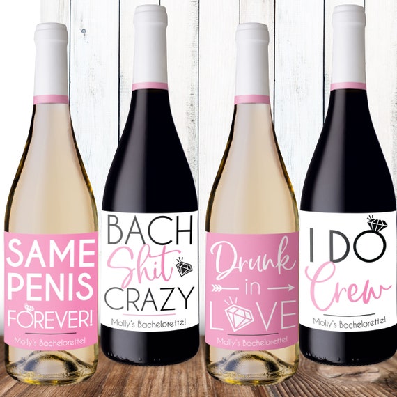 Custom Wine Glass Decals Bachelorette Party Custom Decal 