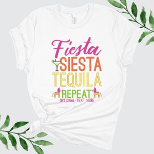 Mexico Bachelorette Shirt, Fiesta Siesta Tequila Tank Top, Beach Wedding, Girls Getaway Gift, Vacation Tank, Gift for Her, Girls Getaway Bild 1
