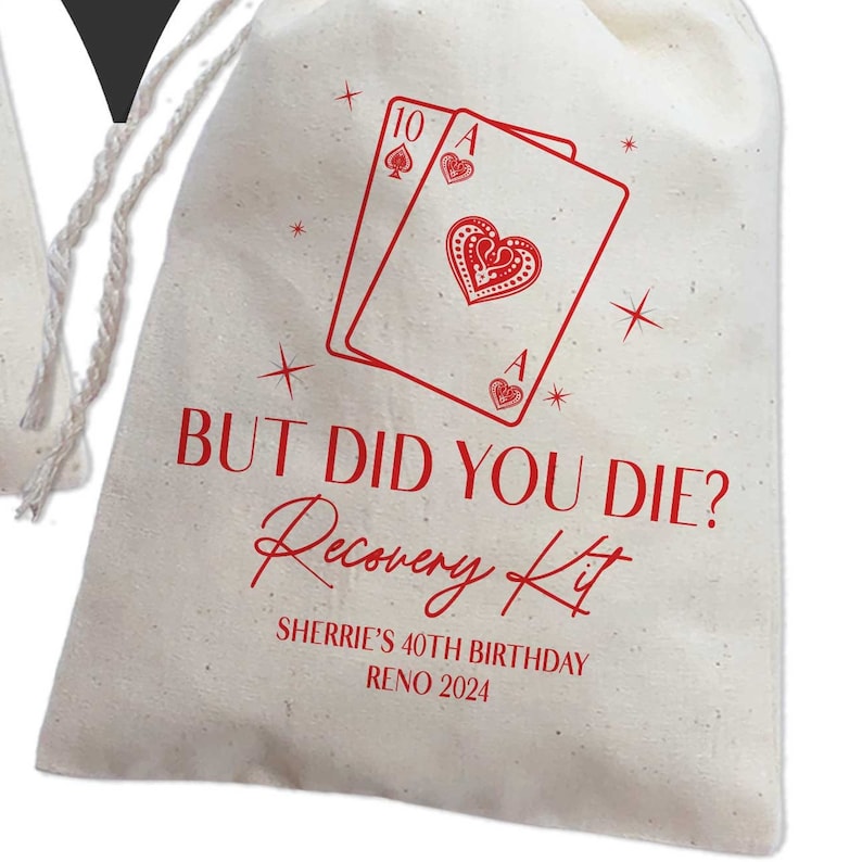 Vegas Hangover Kit Bags | But Did You Die Recovery Kits | Bachelorette & Birthday Party Favors Bild 5