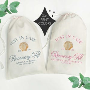 Just In Case Seashell Recovery Kit Bags | Last Toast On The Coast Bachelorette Favor image 1