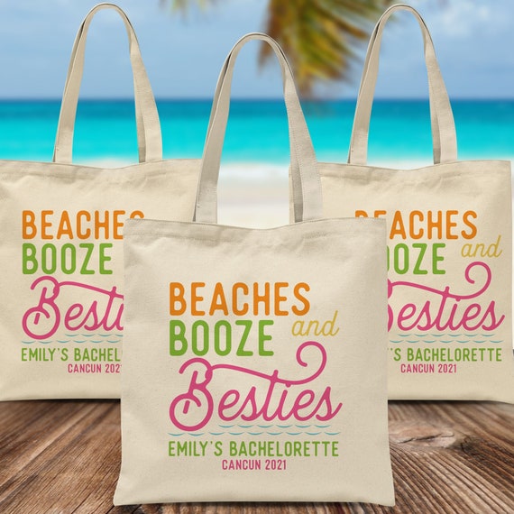 Beach Bachelorette Party, Custom Bachelorette Party Tote Bag, Girls