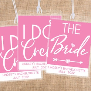 Destination Wedding Favors for Bridal Party - Personalized Bag Tags - Custom Luggage Tags - Bridal Shower Gifts - Bachelorette Party Favors