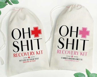 Oh Shit Recovery Kits - Custom Hangover Kit Bags - Oh Shit Kits for Bachelorette