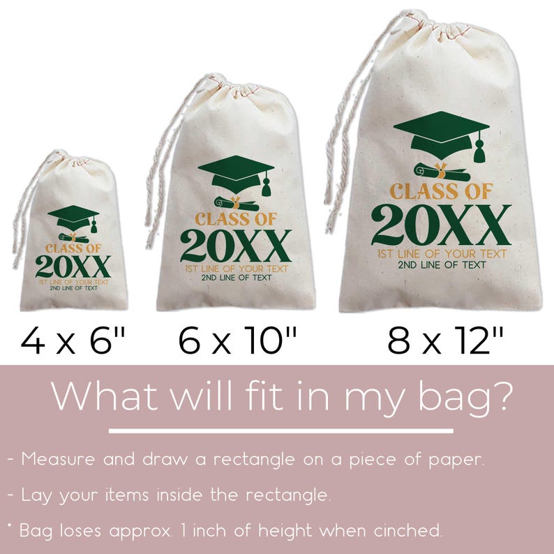 Class of 2026 Graduation Favor Bags | Custom Graduation Party Gift Bags ...