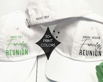 Custom Family Reunion Baseball Hats |  Personalized Vacation Matching Hats