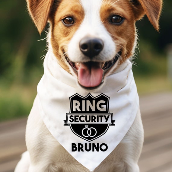Buy Ring Bearer Dog Bandana With Name Ring Security Dog Scarf
