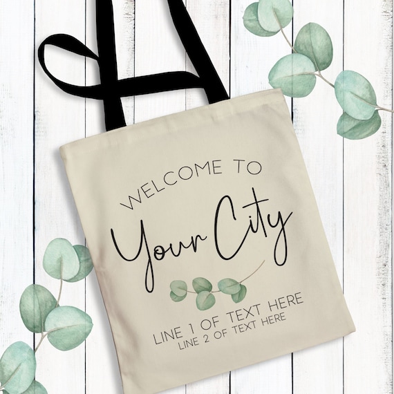 Eucalyptus Wedding Bags Destination Wedding Tote Bags for