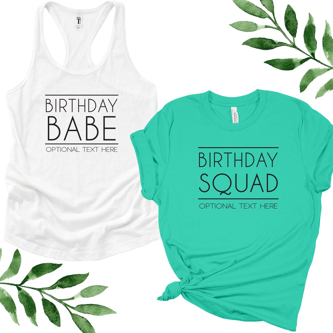 Womens Birthday Tank Tops, Matching Birthday Squad Shirts, Custom