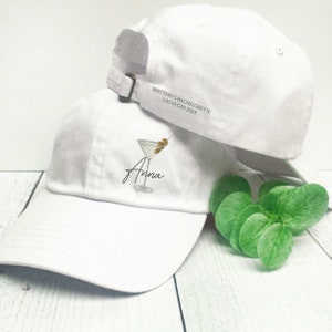 Martini Hats - Custom Baseball Hats - Bikinis and Martinis Bachelorette Hats - Social Club Birthday - Cocktail Hats - Dirty Martini Gifts