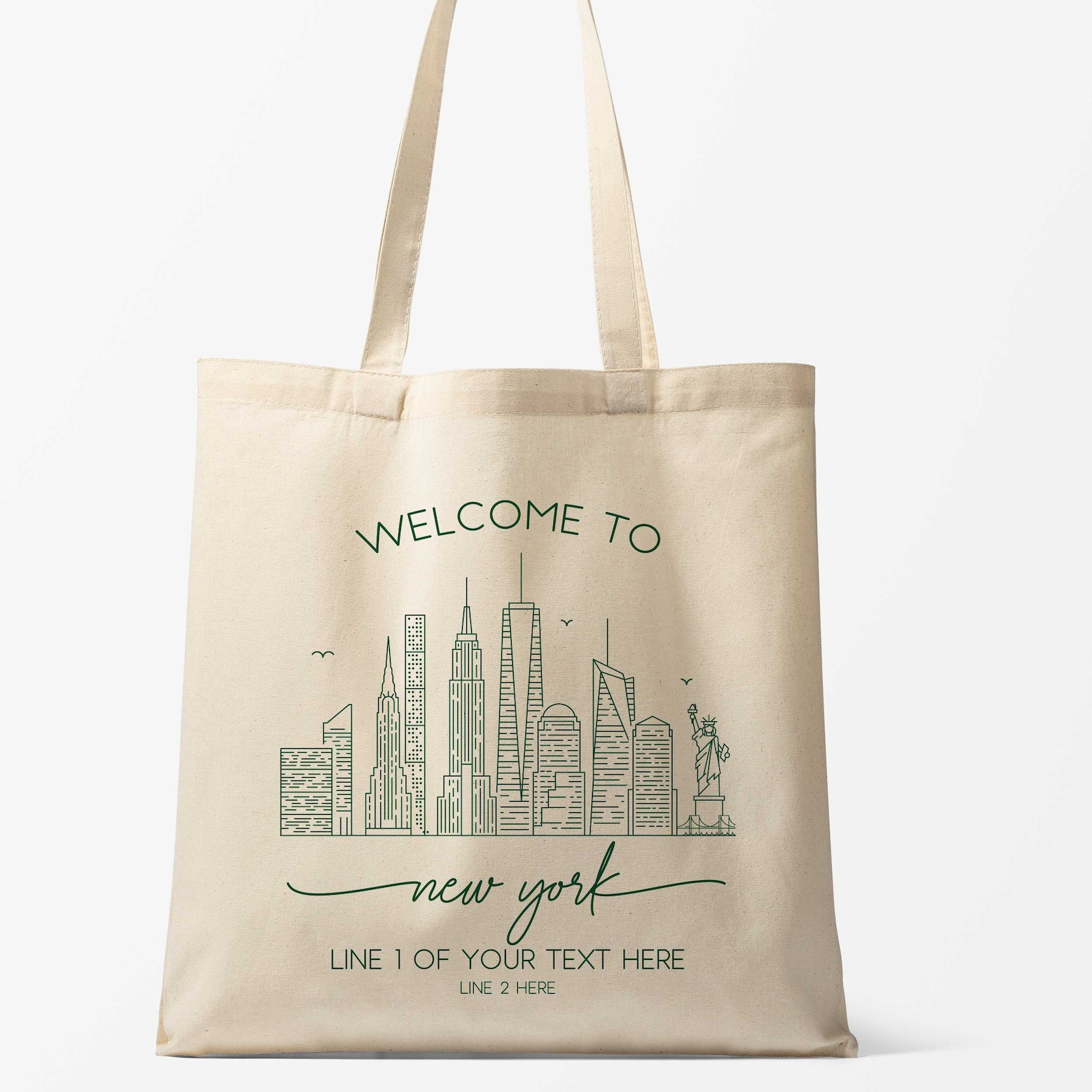 New York Wedding Welcome Tote Bag  Bachelorette Party Gift Bags  The Big Apple Girls Trip  NYC Birthday Favors  New York Skyline Tote