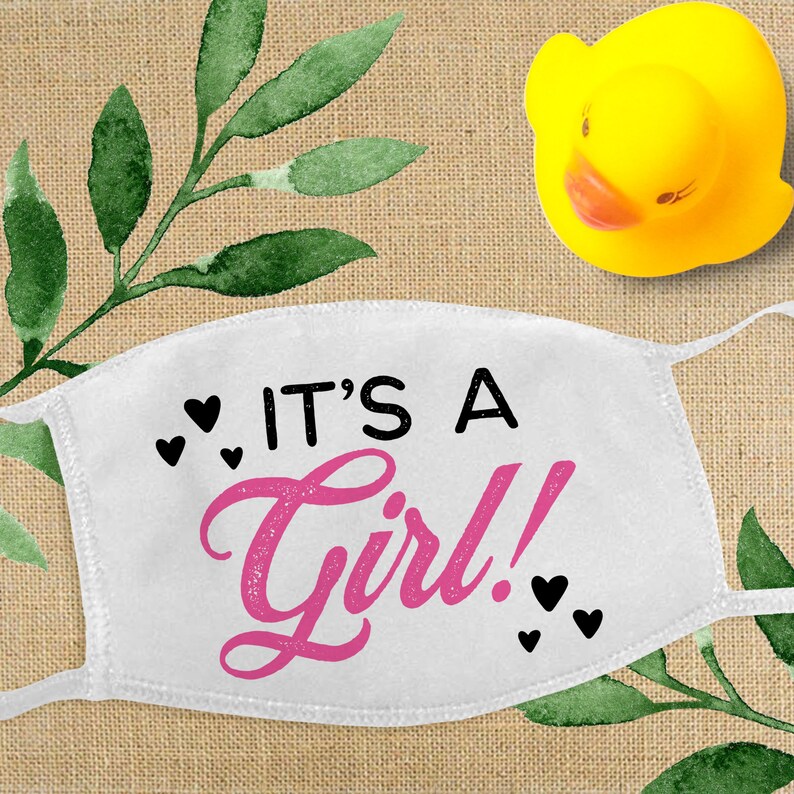 Baby Shower Favor Mask It's a Girl Shower Etsy