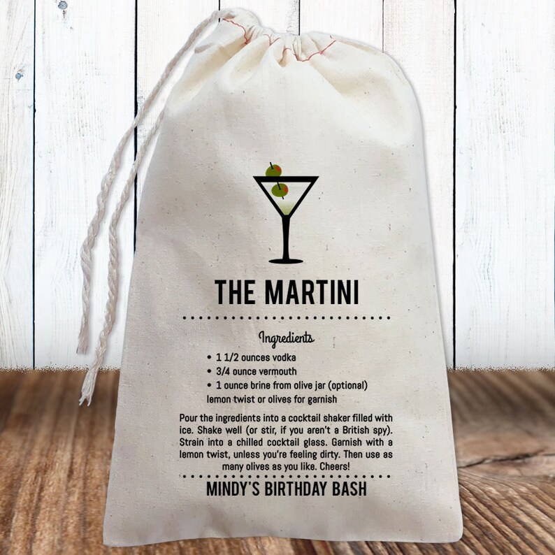 Cocktail Party Wedding Gift Bags Wedding Favors Etsy