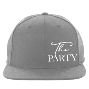 May include: Gray baseball cap with white text that reads "The PARTY".