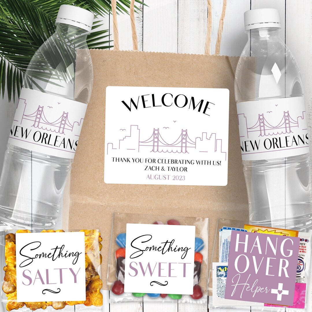 to New Orleans Custom Stickers New Orleans Wedding Favor Labels