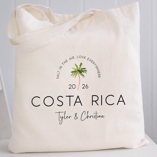 Palm Tree Wedding Welcome Tote Bags | Custom Guest Gifts |Tropical Gift Bag | Island Wedding