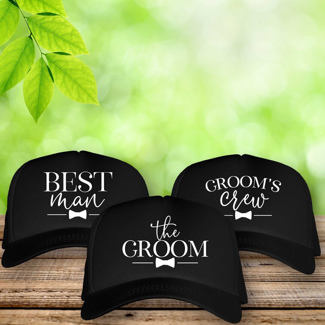 Bachelor Party Hats, Groomsmen Gifts, Mens Trucker Hats for Wedding
