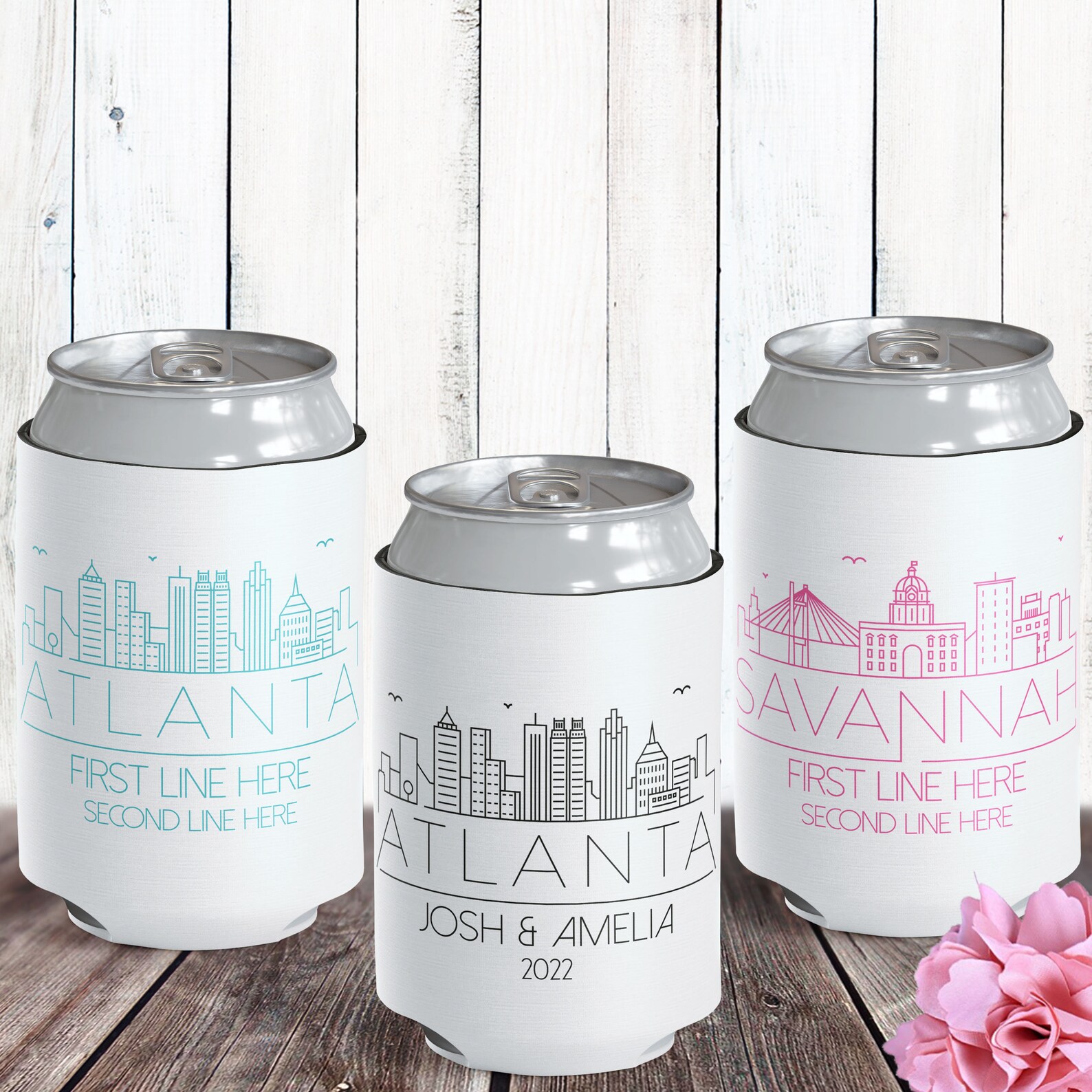 Las Vegas Can Coolers Bachelorette Party Can Cozies Vegas Etsy