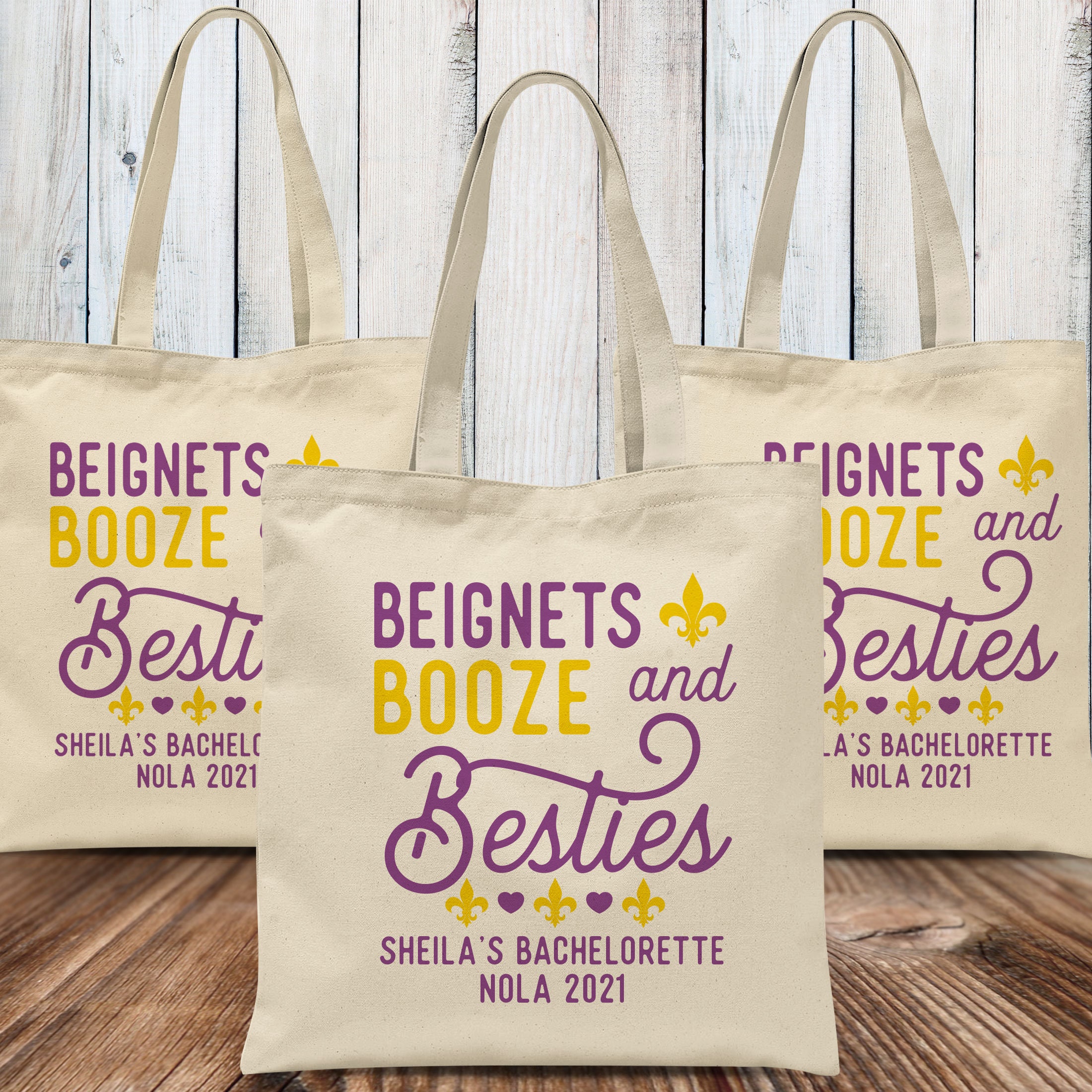 New Orleans Bachelorette Tote Bags,  NOLA Bachelorette Party Totes, B…
