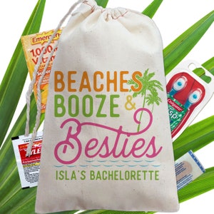 Beach Booze & Besties Tote Bag - Bachelorette Party Bag - Girls Trip Bags - Welcome Gift Bags - Best Friends Trip - Mexico Hawaii Getaway image 7