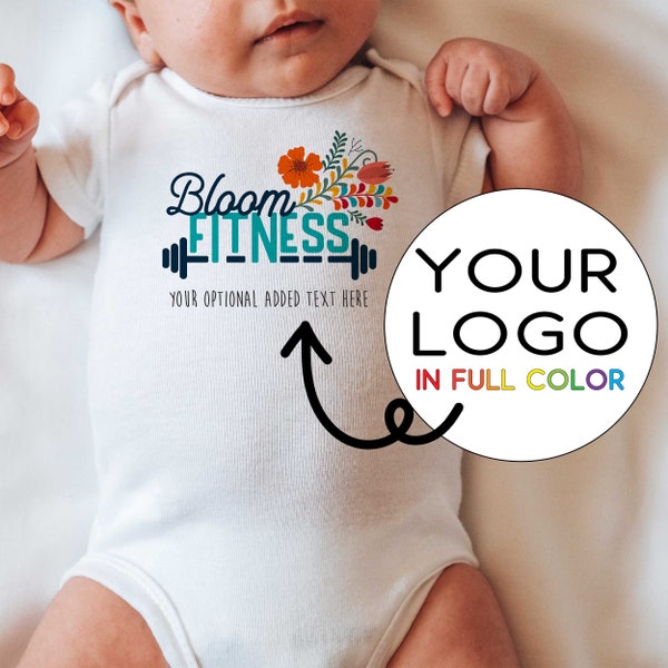 Custom Logo Onesies® - Corporate Baby Gift with Business Logo - Custom Baby Bodysuits with YOUR Artwork/Design - Baby Shower Gift