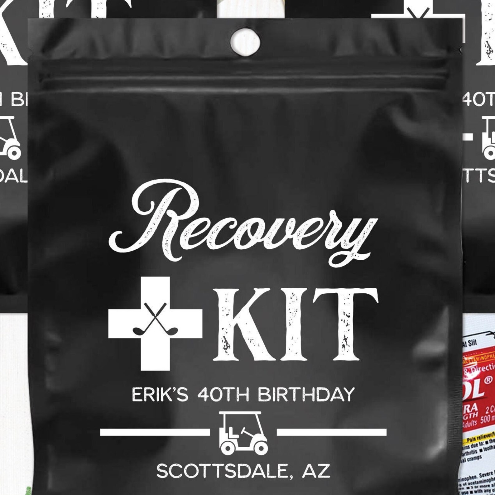 Golf Bachelor Party Favor Bags Custom Hangover Kits Golf Etsy