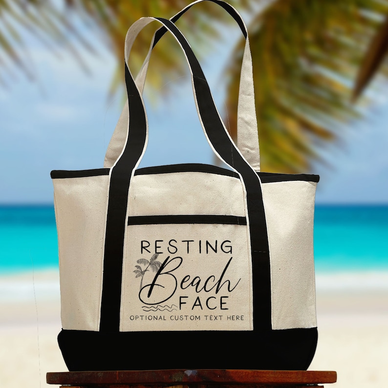 Custom Beach Tote Customized Beach Tote Bag Custom Beach Etsy