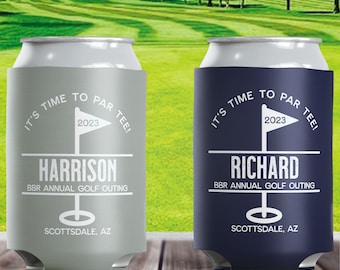 Retirement Party Beer Can Coolers, Corporate Event Gifts, Golf Party Favors:, Bulk Custom Can Coolers for Golfing