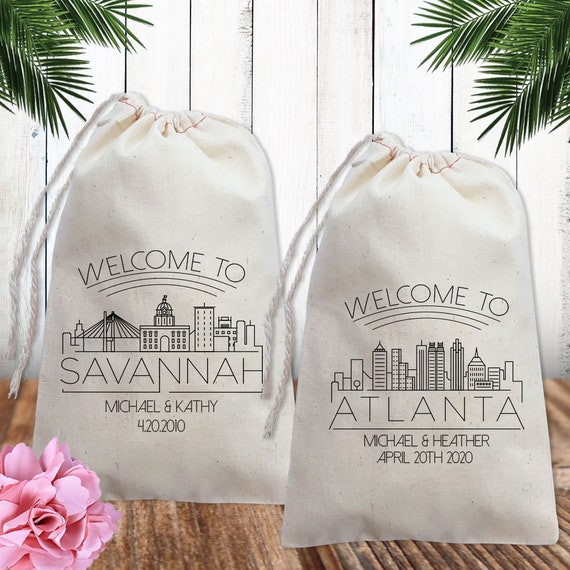 Atlanta Wedding Favor Bags, Savannah Bachelorette Party Favors
