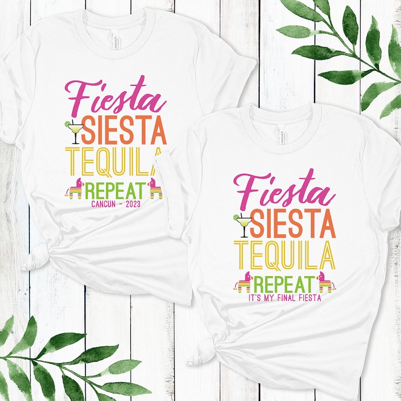 Mexico Bachelorette Shirt, Fiesta Siesta Tequila Tank Top, Beach Wedding, Girls Getaway Gift, Vacation Tank, Gift for Her, Girls Getaway Bild 2