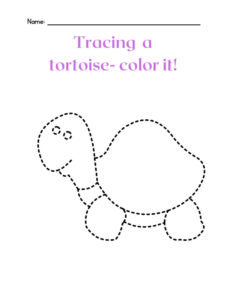 25 Tracing and Line Worksheets, Tracing Practice, Animal Tracing Pages