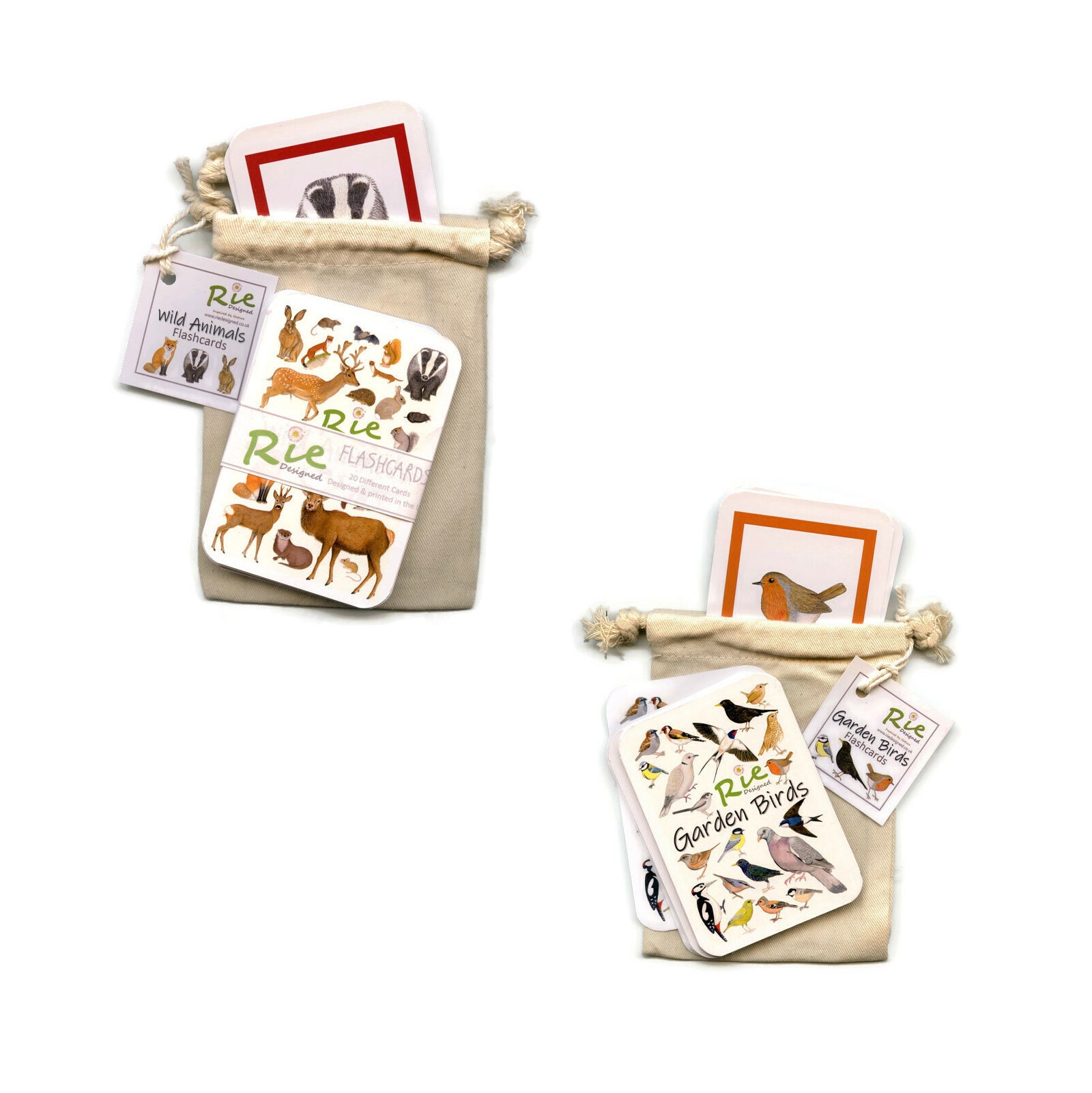 Garden Birds Flash Cards, 20 Childrens Wildlife Identification Cards ...