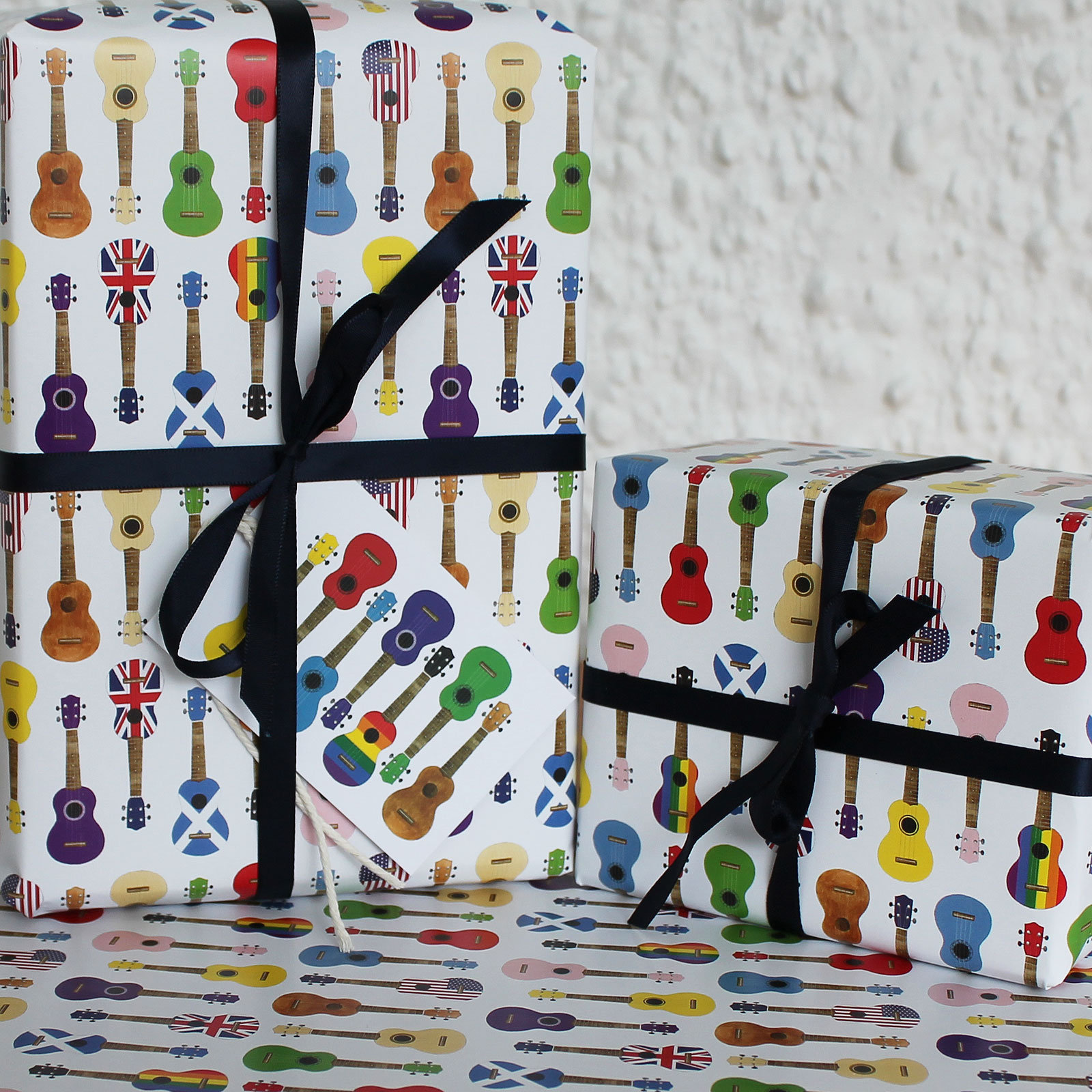 Colourful Ukulele Wrapping Paper Music Musicians Gift Wrap Etsy UK