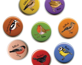 British Wildlife 38mm badges & Fridge Magnets collector animals wild bird UK British Wildlife 38mm badges & Fridge Magnets collector animals wild bird UK