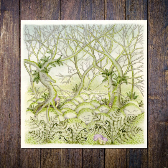 Tarjeta De Cumpleaños Para Marido, Diseño Romántico De Paseo Por El Bosque, Acabados Especiales Y Hoja De Inserción Ilustrada, Fabricada En El Reino Unido