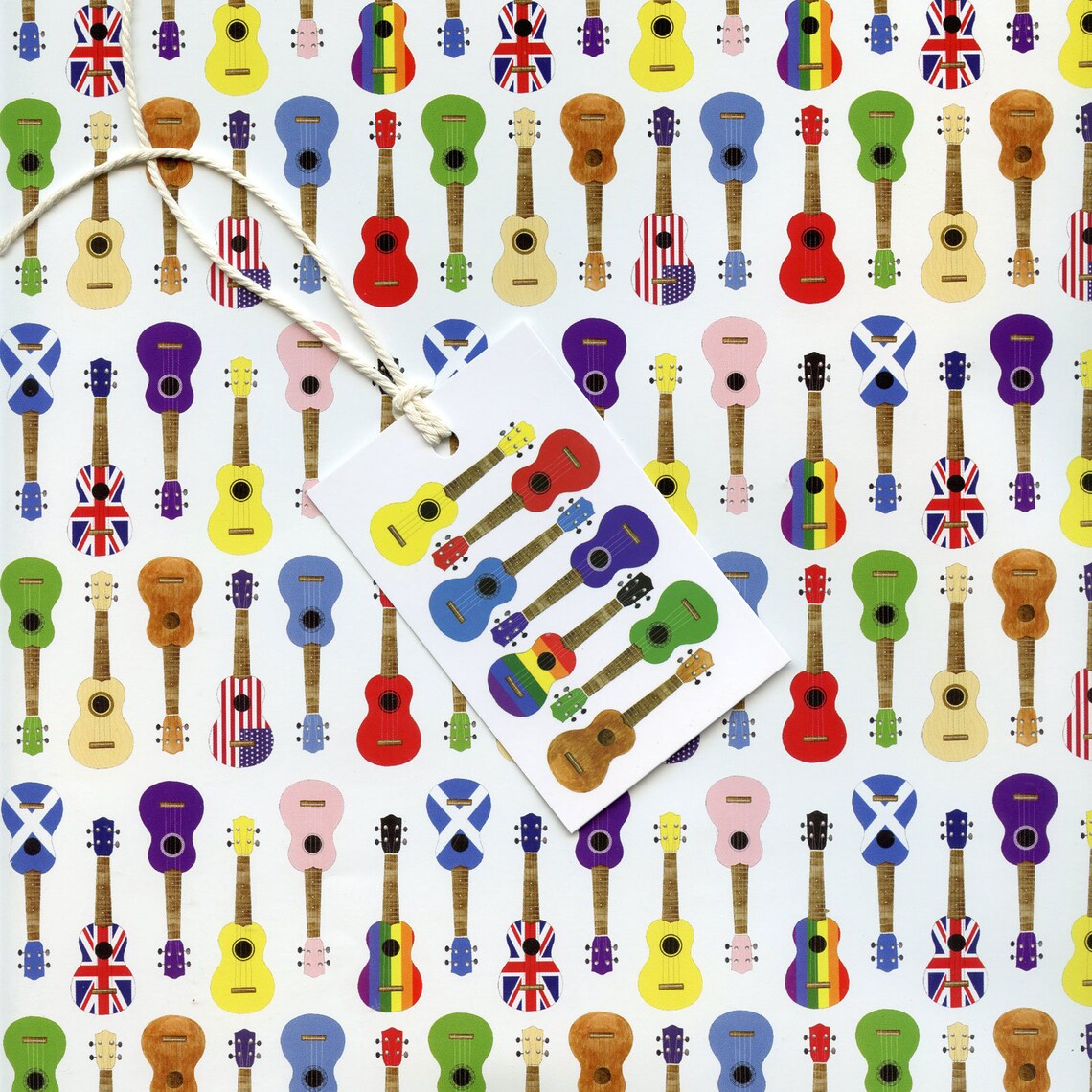 Colourful Ukulele Wrapping Paper Music Musicians Gift Wrap Etsy UK