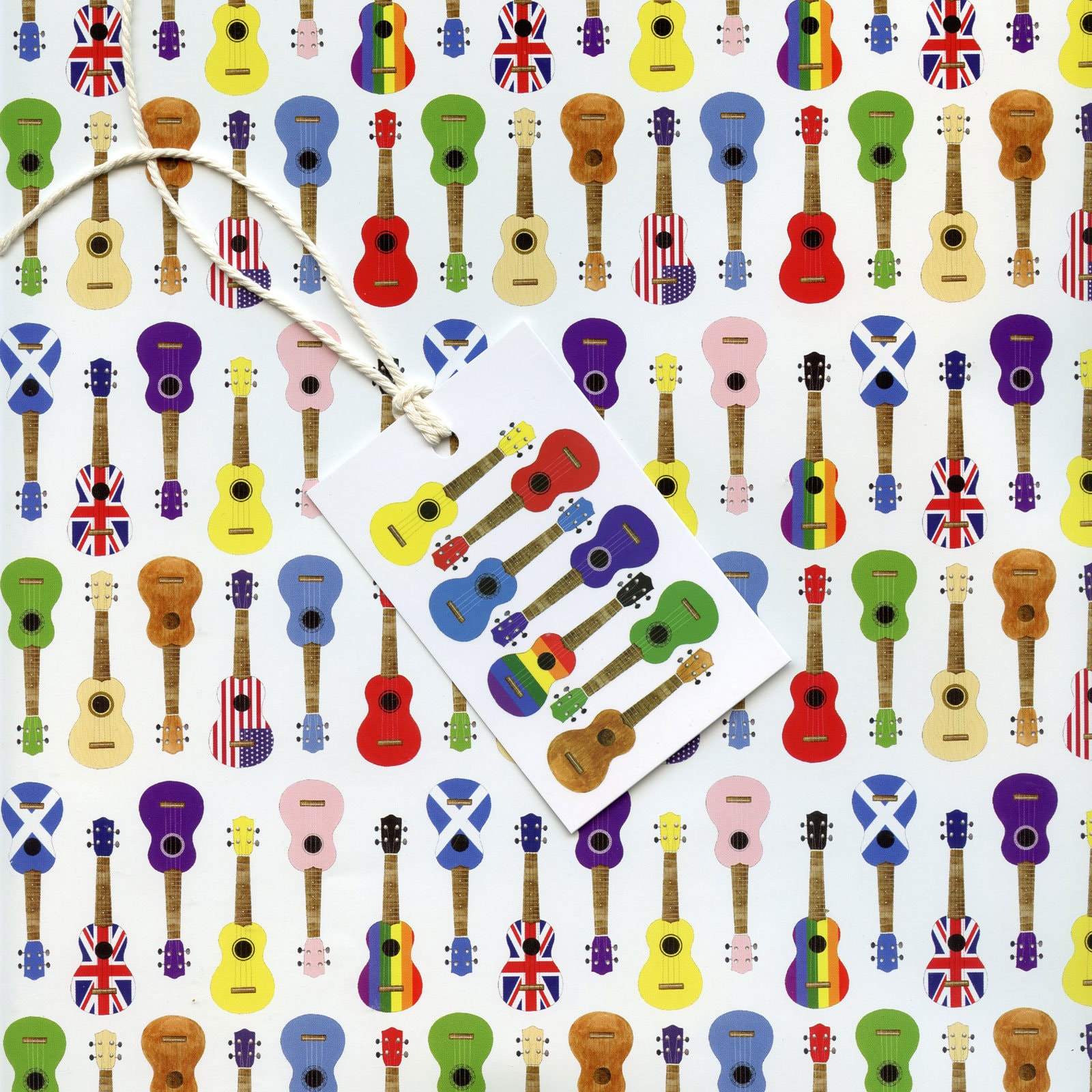 Colourful Ukulele Wrapping Paper Music Musicians Gift Wrap Etsy UK
