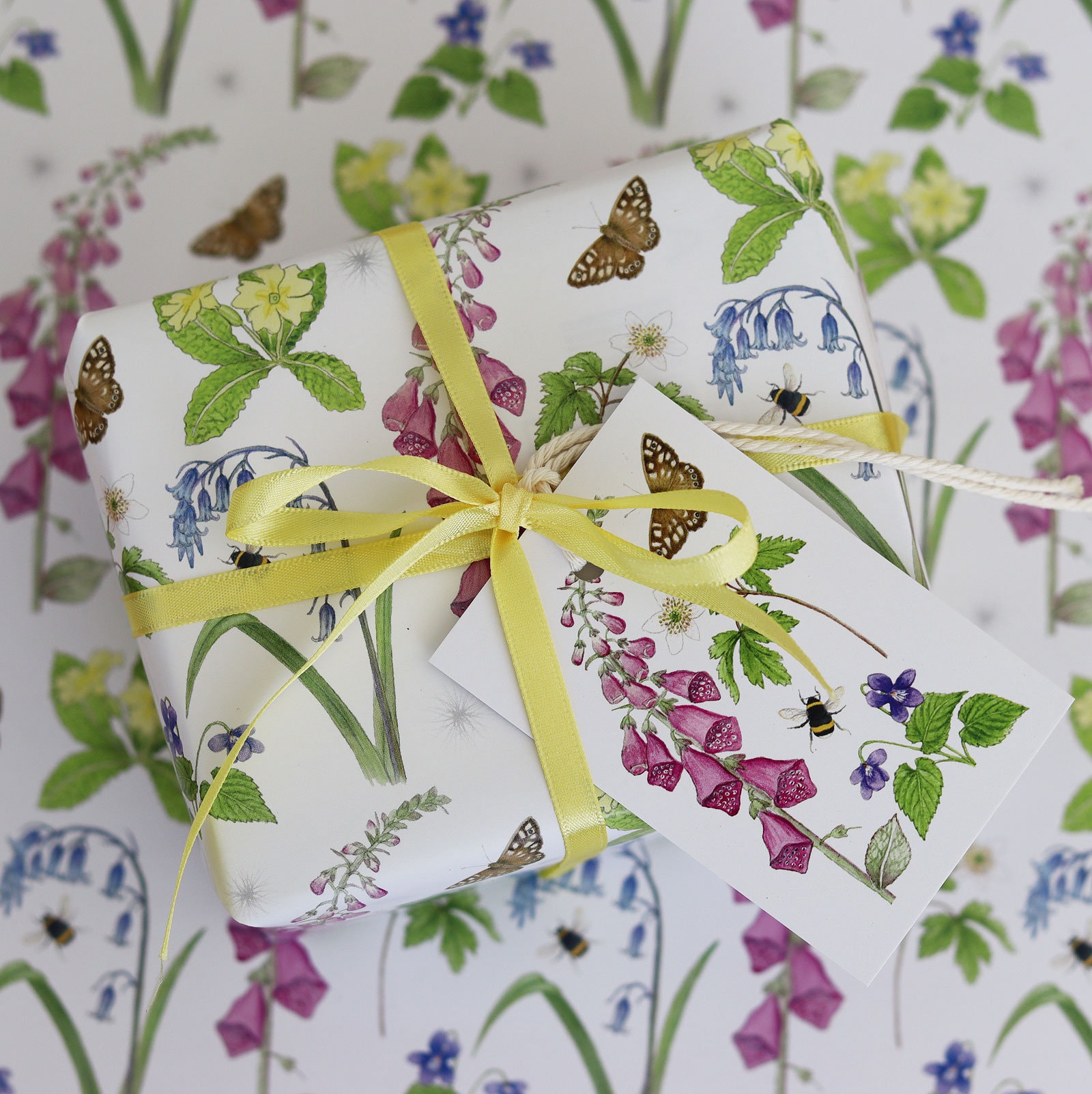 Woodland Wild Flower Wrapping Paper British Wildflower Etsy UK