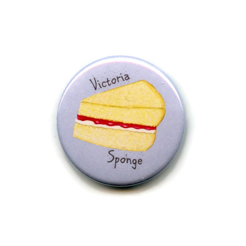 38mm Round Button Baking Cooks Fridge Magnet Victoria Sponge Cake Magnet