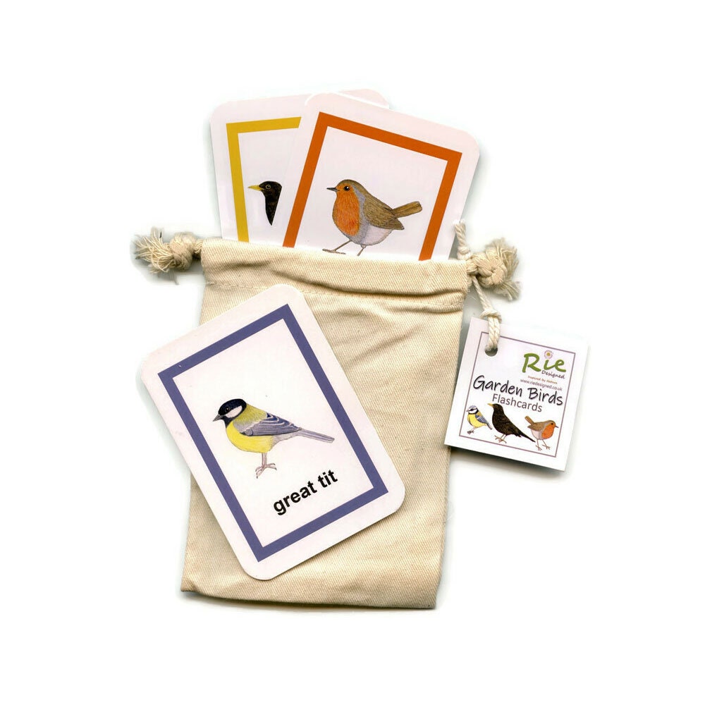 Garden Birds Flash Cards, 20 Childrens Wildlife Identification Cards ...