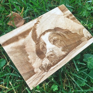 Custom photo on wood, Wood photo engraving, wood portrait, personalized gift