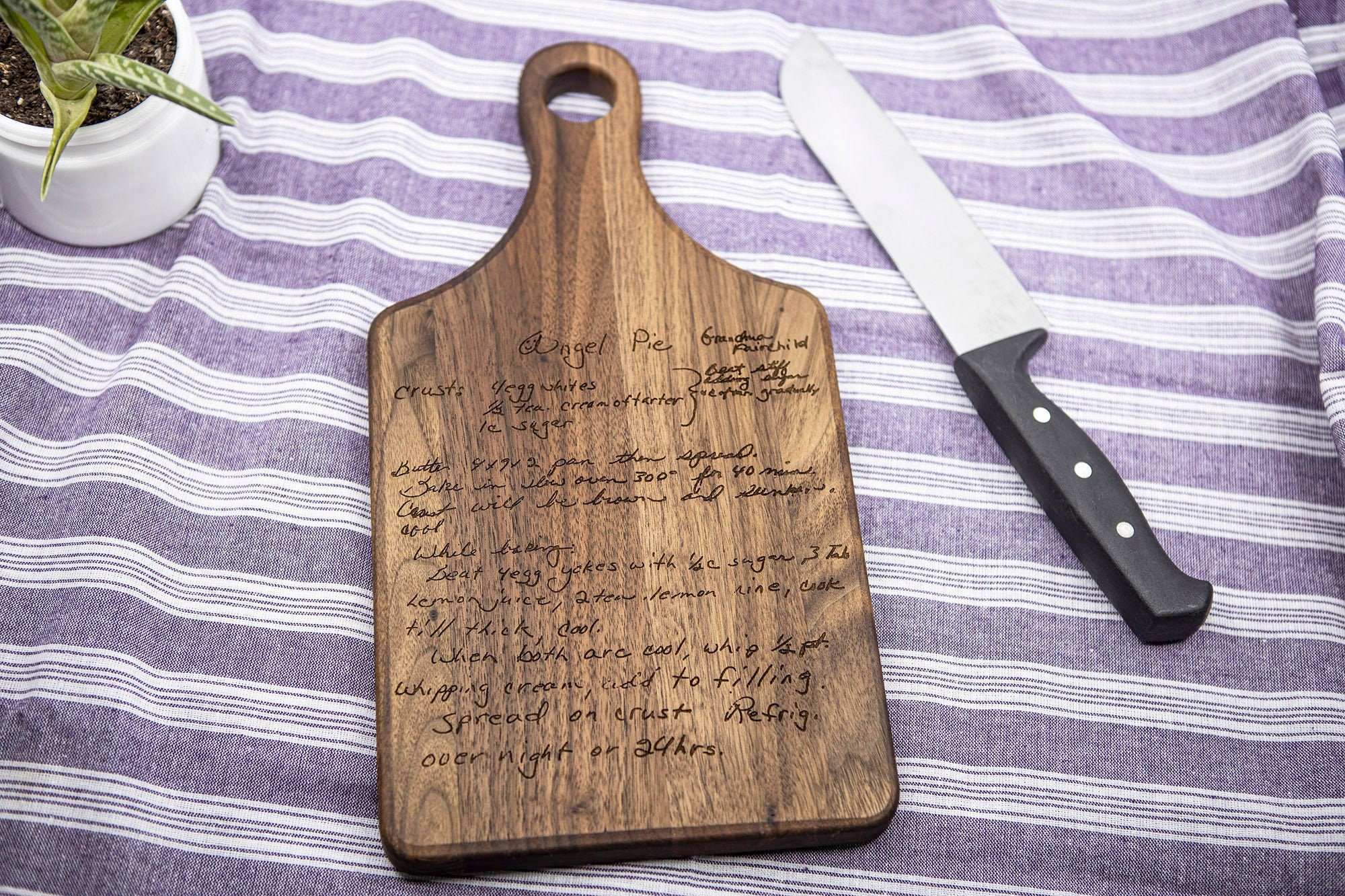 Personalized cutting board, handwriting, handwritten recipe, cutting …