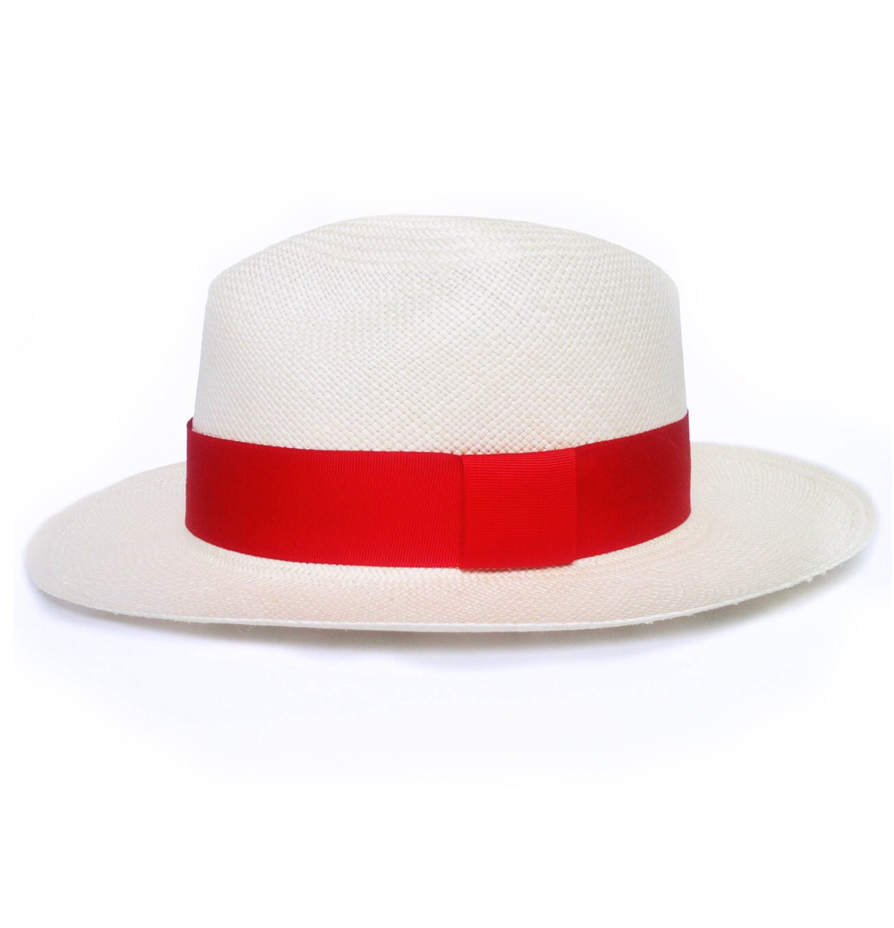 Panama Hat With a Red Ribbon - Etsy