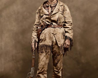 CALAMITY JANE 1880's Frontier Scout and Old West Legend Unique Photo Restoration 8" x 10" Photoprint