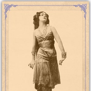 Russie Ballet Légende Tamara Karsavina Cabinet Carte Photographie Réimpression vintage CDV