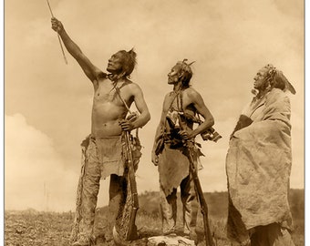 THE OATH Apsaroke By Photography Legend Edward S. Curtis Unique Photo Restoration 8" x 10" Photoprint Restoration/Reproduction