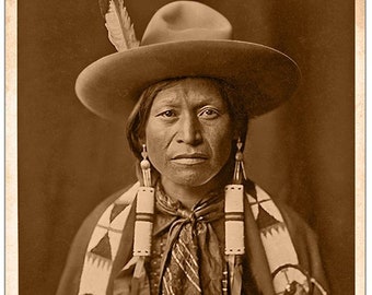 JICARILLA COWBOY 1905 By Photography Legend Edward S. Curtis Unique Photo Restoration 8x10 & 11x14 Sizes Photoprint Restoration/Reproduction