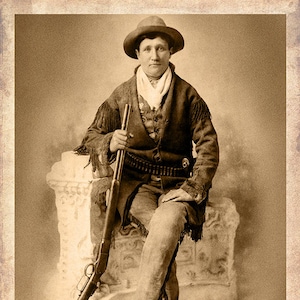 CALAMITY JANE  1895 Frontier Scout and Old West Legend Unique Photo Restoration 8" x 10" Photoprint